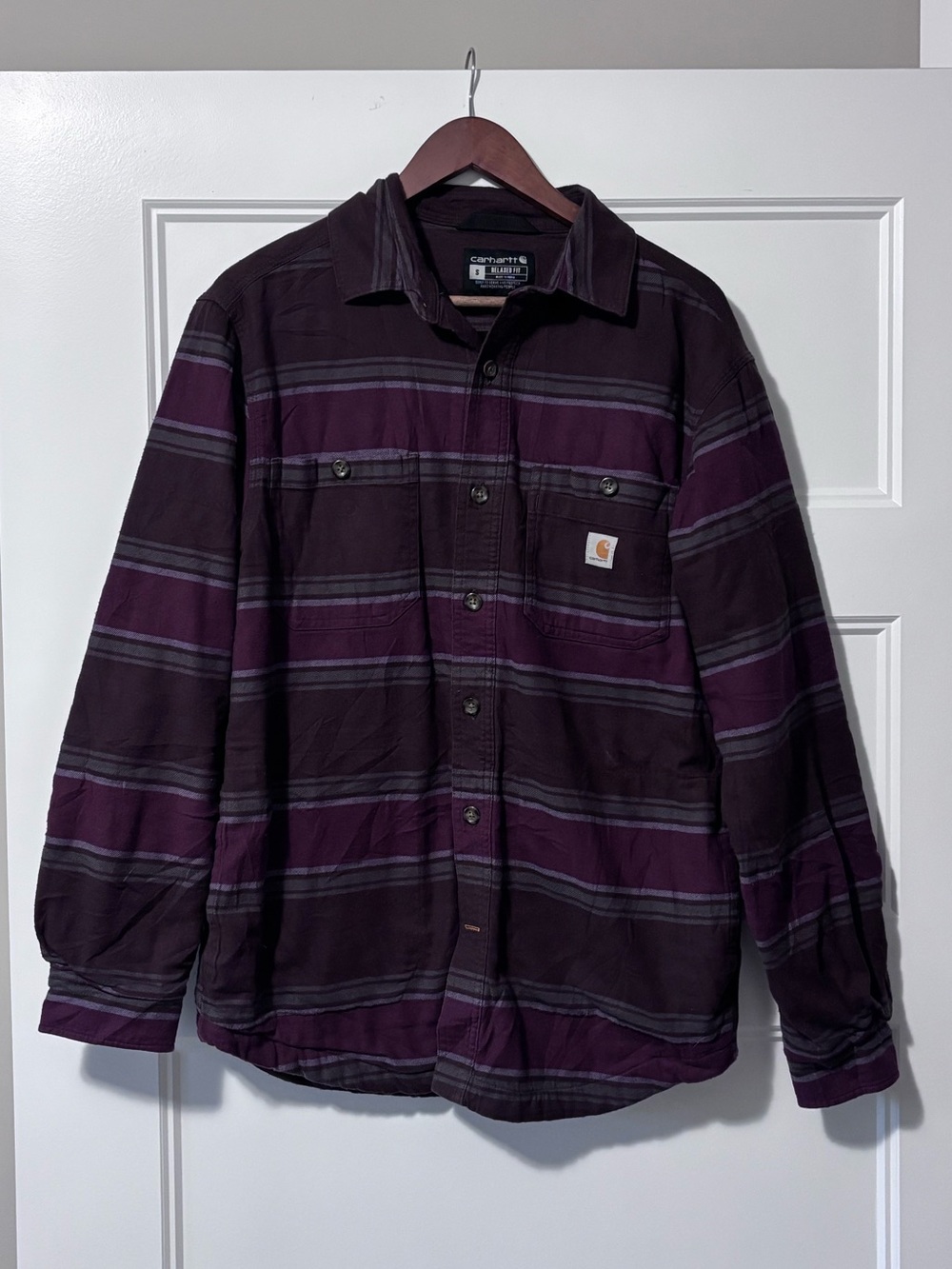 Carhartt mens Rugged Flex Relaxed Fit Midweight Flannel Fleece-lined Jacket